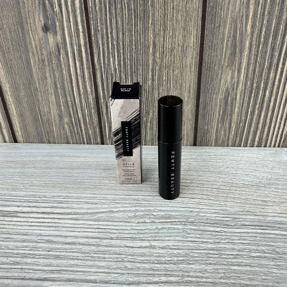 Fenty Beauty Hella Thicc Volumizing Mascara Cuz I'm Black Deluxe Travel Sz .12oz